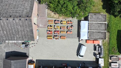 Freisprechungsfeier 2024 - 4 Die Lehrbaustelle der Aus- udn Fortbildungsstätte in Rotenburg/Fulda von oben